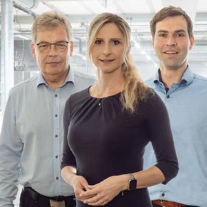 Volker Schneider, General Manager; Bianka Schulte-Krist, Main Shareholder; Dr. Marco Krist, General Manager, TECTRON WORBIS