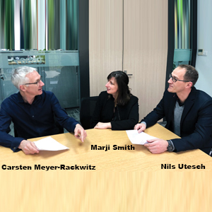 Carsten Meyer-Rackwitz, Corporate Vice President Electronics, Marji Smith, Director Global Value Chain Management Electronics and Nils Utesch, Marketing Director Electronics, tesa SE